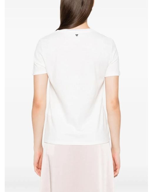 Weekend by Maxmara White Graphic-Print T-Shirt