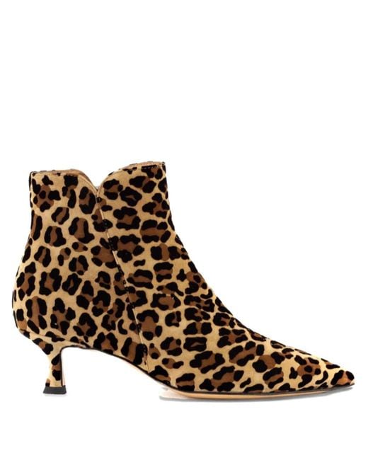 Mara Bini Brown 50Mm Leopard-Print Ankle Boots