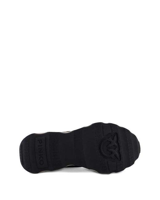 Pinko Black Logo-Appliqué Sneakers