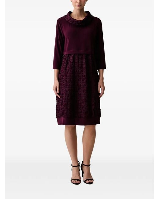 Joseph Ribkoff Textured Cowl-Neck Dress