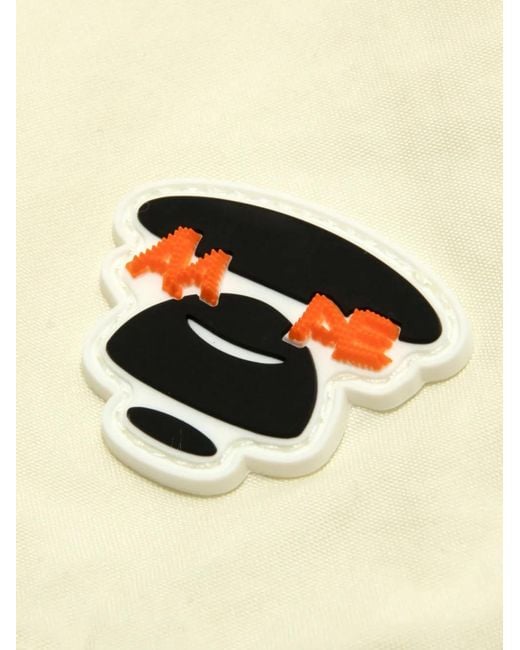 Aape By A Bathing Ape Natural Logo-Appliqué Shorts for men
