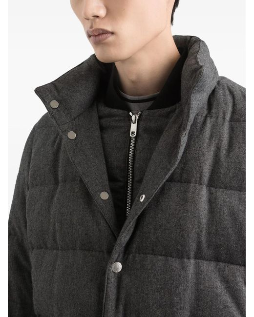 Dolce & Gabbana Black Quilted Down Jacket for men