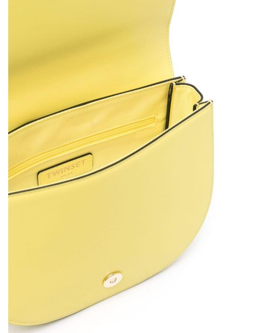 Sac à bandoulière à plaque logo Twin Set en coloris Yellow