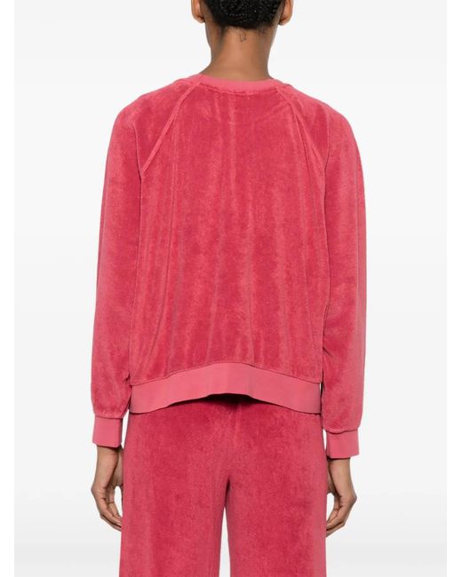 Suzie Kondi Red Terry-Effect Sweatshirt