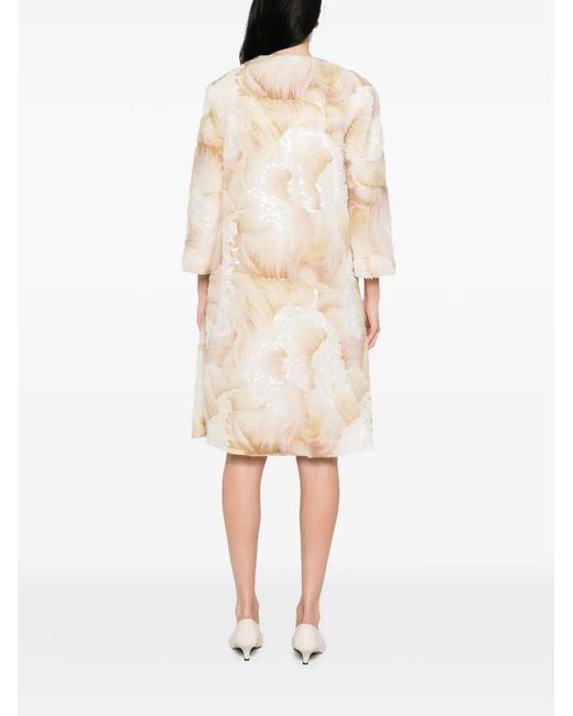 DE SANTIS White Sequin-Embellished Coat
