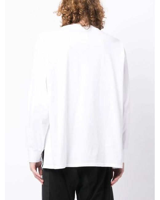 Facetasm White Logo-Print Crew-Neck T-Shirt for men