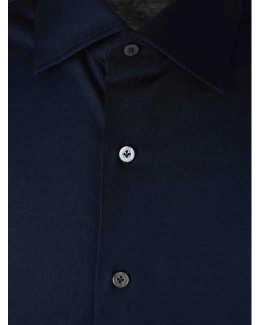 Fray Blue Sleek Button-Up Shirt for men
