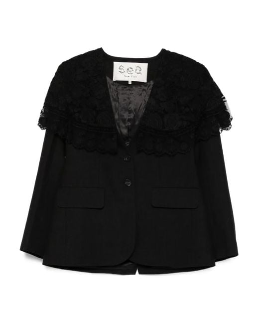 Sea レーストリム ジャケット Black