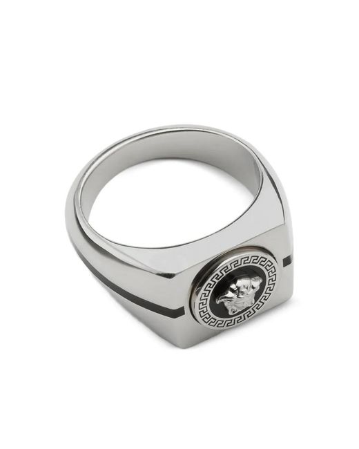 Versace Gray Icon Ring for men