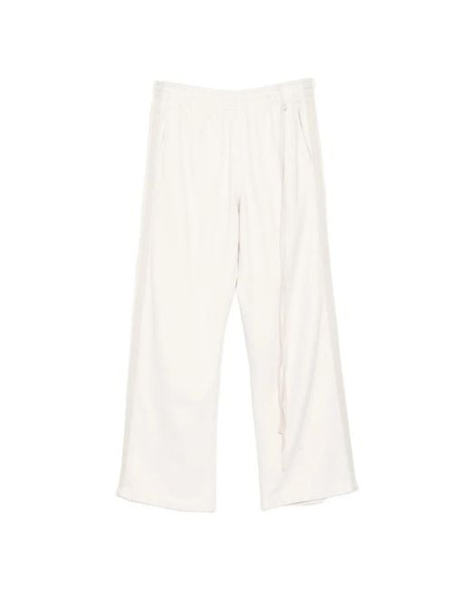 Ann Demeulemeester White Drawstring Track Pants for men