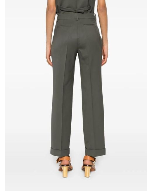 P.A.R.O.S.H. Gray Tailored Virgin Wool-Blend Trousers
