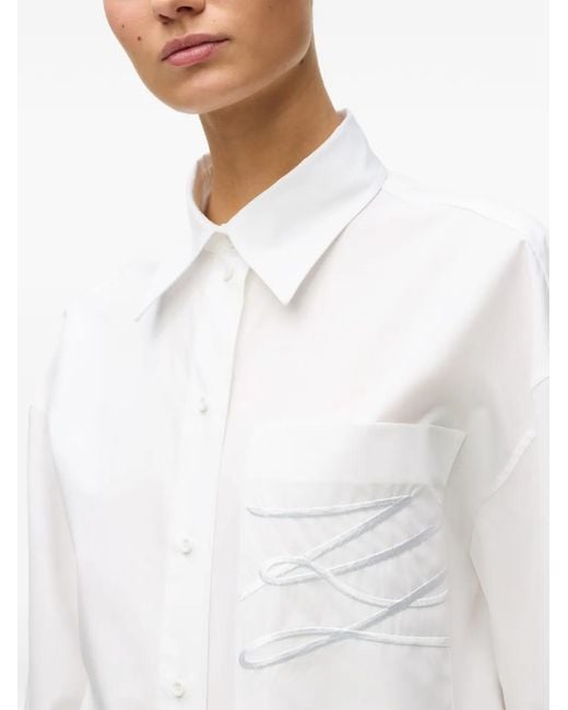 Camisa Con Detalle Característico De X Amber Valletta Karl Lagerfeld de color White