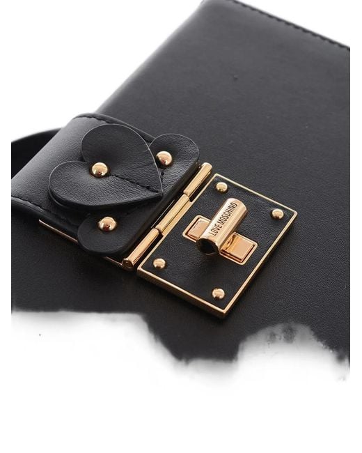Moschino Black Heart-Motif Tote Bag