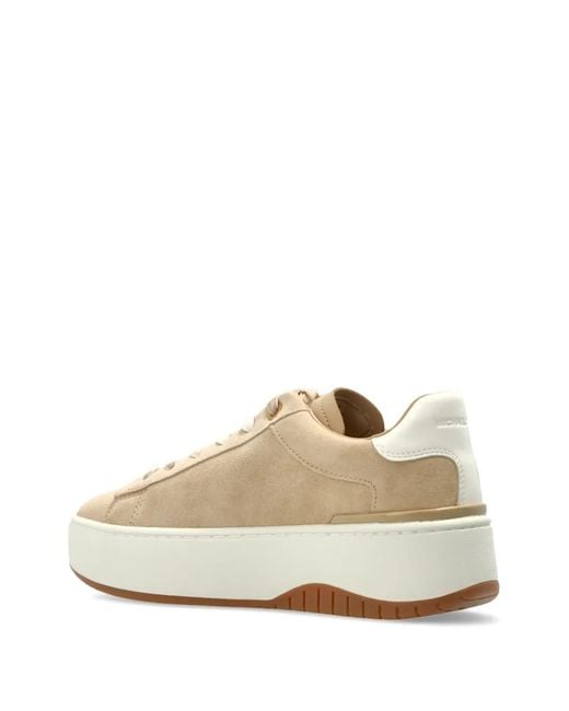 MICHAEL Michael Kors White Dottie Platform Sneakers