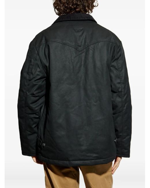 Zadig & Voltaire Gray Panelled Button-Up Jacket for men