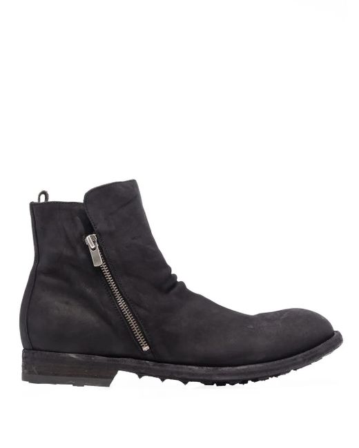 Officine Creative Black Arbus Zipped Boots for men