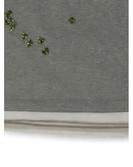 Valentino Garavani Gray Sequin-Embellished Layered T-Shirt for men