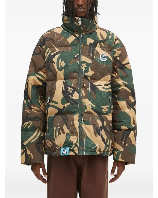 Aape By A Bathing Ape Gefütterte Jacke mit Camouflagemuster in Gray für Herren