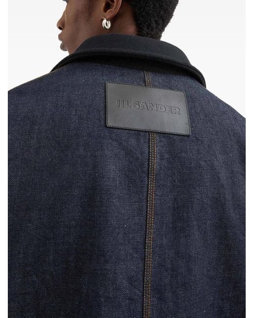 Jil Sander Denim Jack in het Blue voor heren