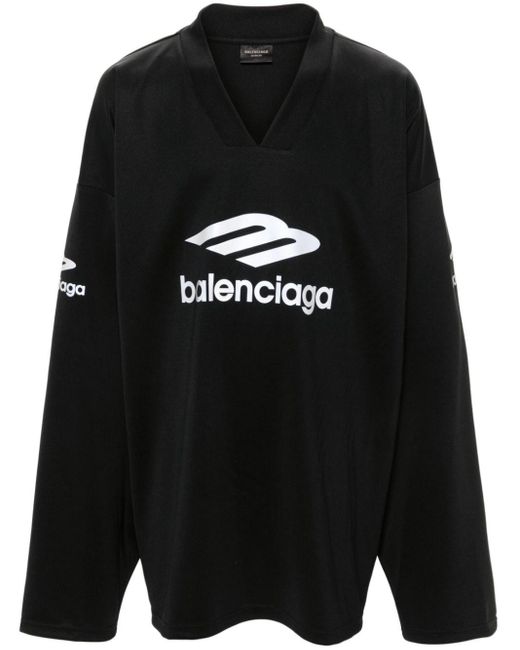Balenciaga Black Reflective-detail Sweatshirt for men