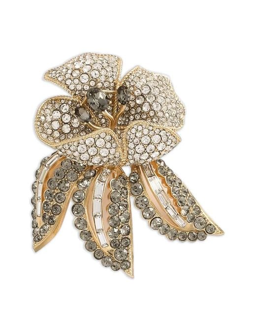 Dolce & Gabbana White Flower Brooch for men