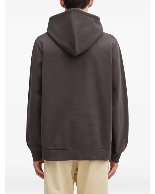 Gramicci Gray One Point Logo Hooded Sweatshirt for men