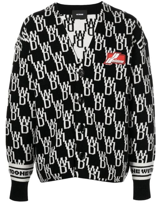 we11done Vest Met Monogram in het Black