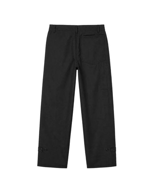 4SDESIGNS Black Button-Fastening Trousers for men