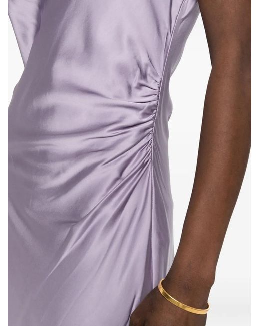Liu Jo Purple Long Satin Dress