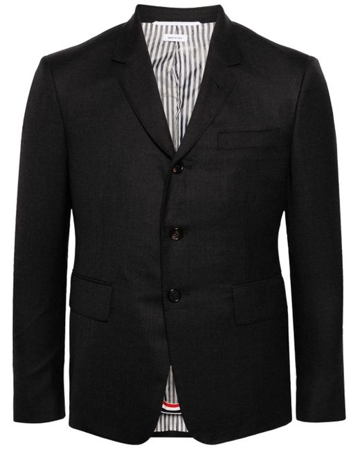 Blazer en laine à simple boutonnage Thom Browne pour homme en coloris Black