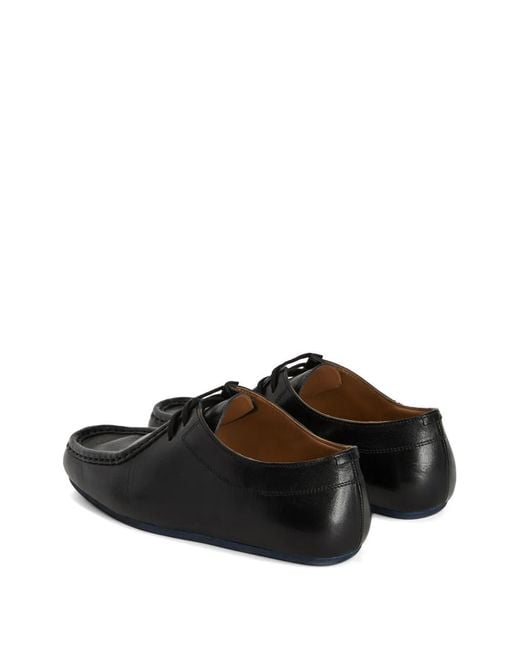 Jil Sander Black Lace-Up Loafers With Piping for men