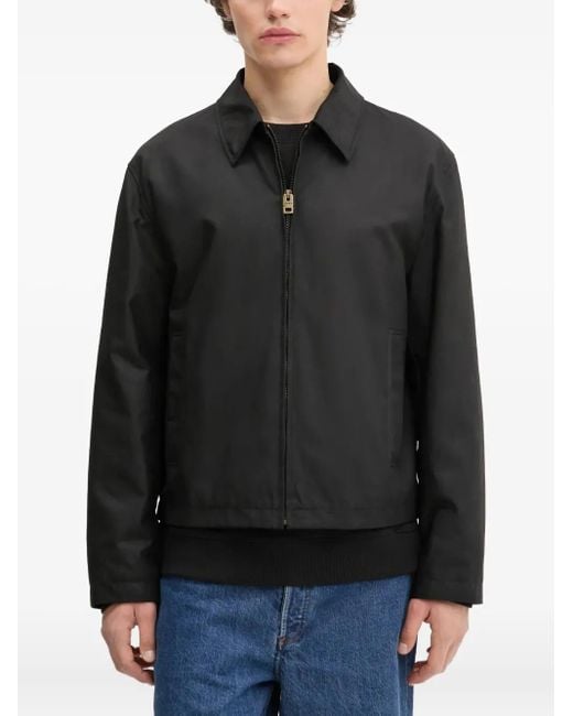 Chaqueta con cuello y cremallera HUGO de hombre de color Black