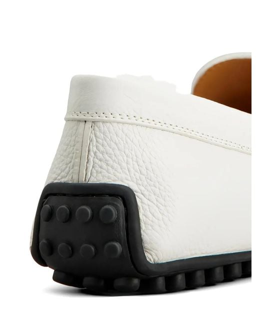 Tod's White City Gommino Loafers