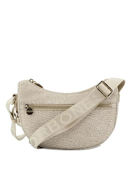 Borsa A Tracolla Luna di Borbonese in Gray