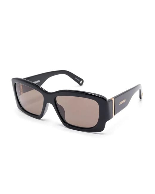 Jacquemus Black Rectangular-Frame Sunglasses