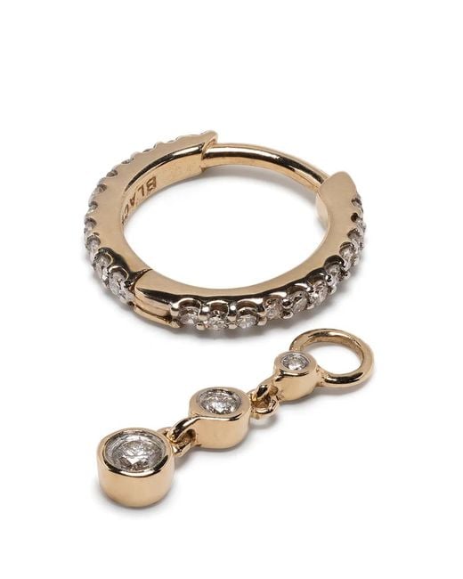 Maria Black White 14Kt Diamond Mademoiselle Huggie Earring