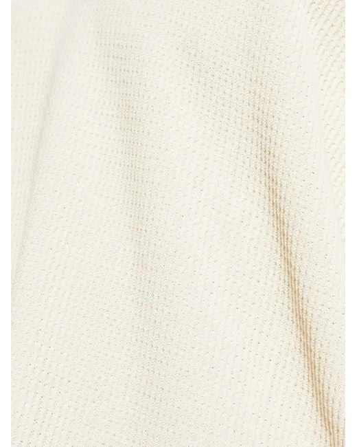 Homme Plissé Issey Miyake White Cotton Sweater for men