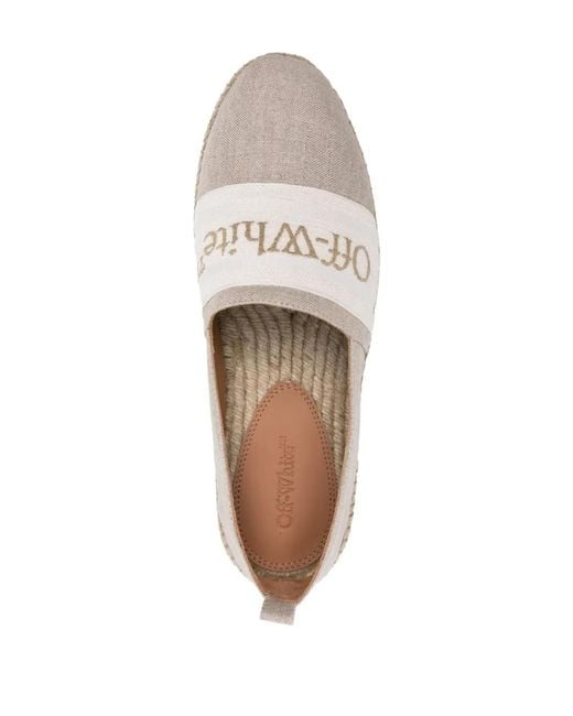 Off-White c/o Virgil Abloh Gray Off- Linen Espadrilles for men