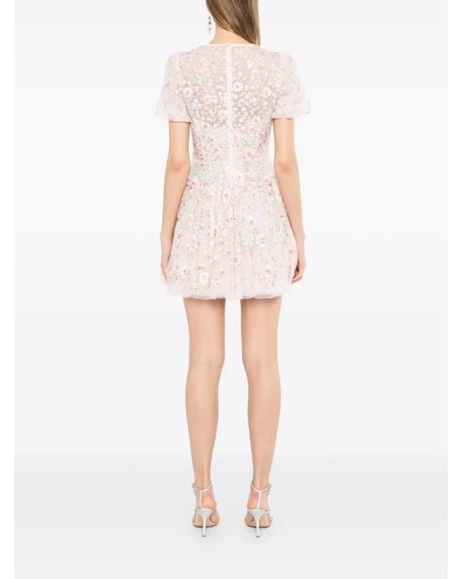 Needle & Thread Pink Floral Embroidered Dress