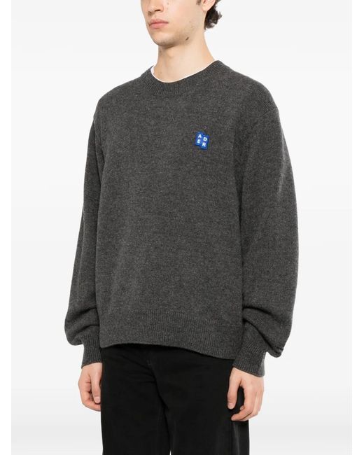 Adererror Black Logo-Patch Sweater for men