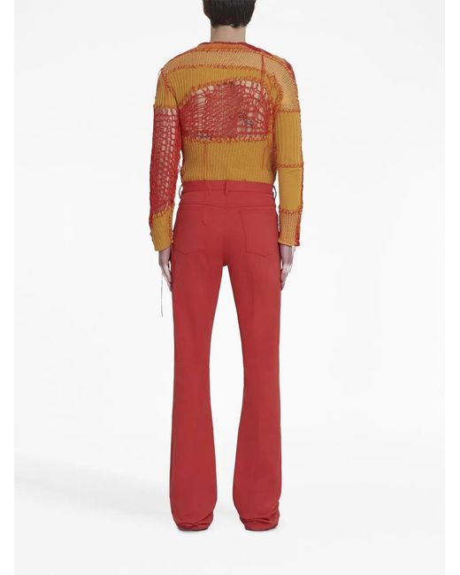Marni Pressed-Crease Flared Trousers for men