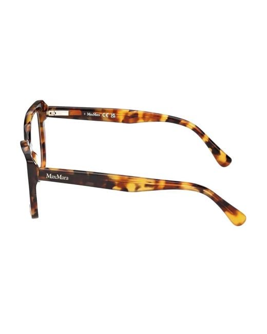 Max Mara Brown Tortoiseshell Clip-On Glasses