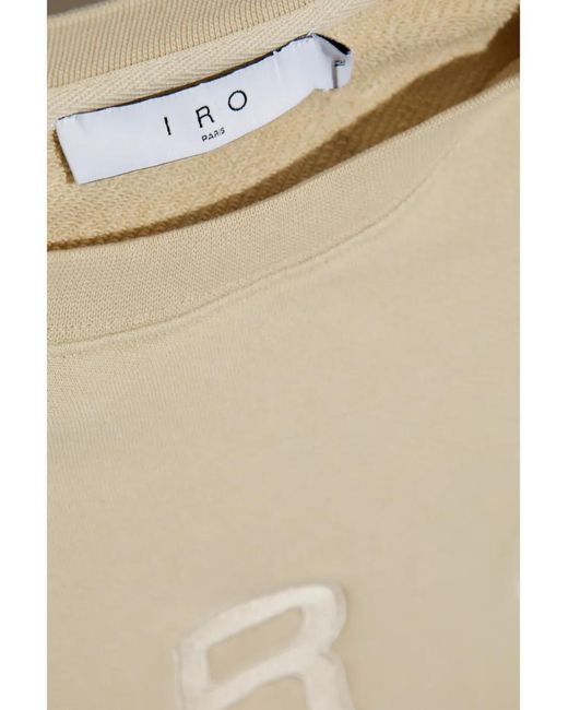 IRO Natural Linda Logo-Print Cotton T-Shirt