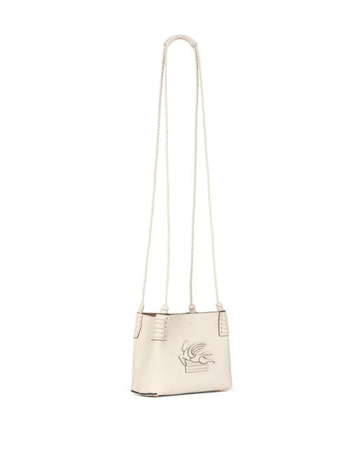 Etro White Mini Libra Tote Bag