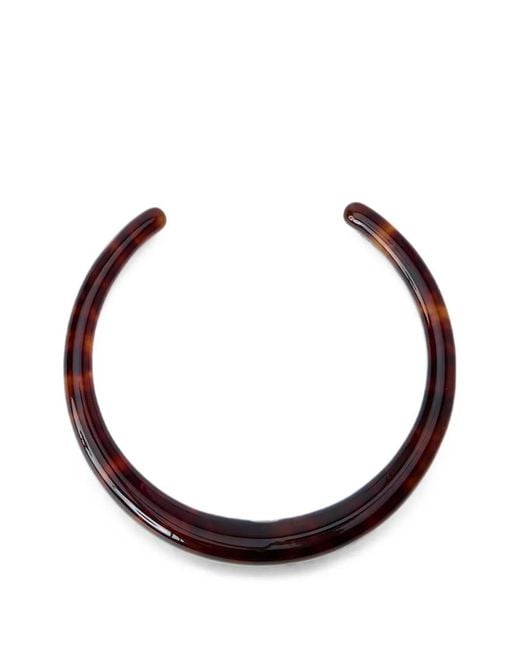 Totême Brown Tortoiseshell-Effect Sculpted Choker