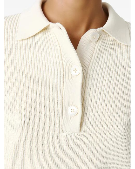 Studio Nicholson リブ ポロシャツ White