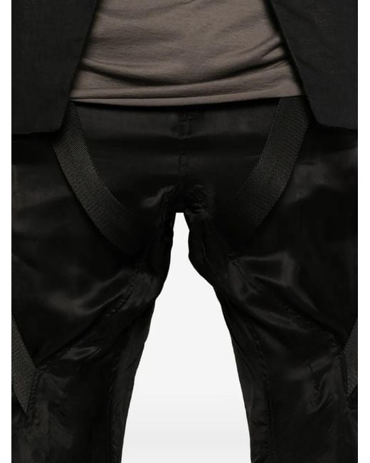 Rick Owens Black Megastrapped Bib Pants for men