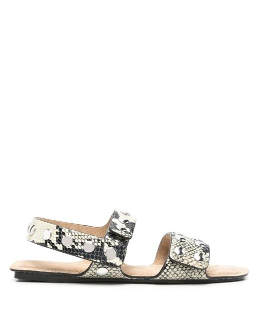 Khaite White Boden Sandals