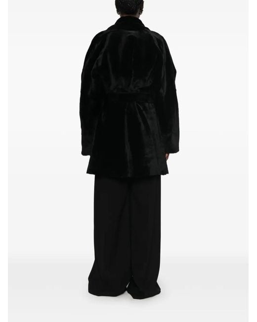 Nour Hammour Black Raquel Belted Coat