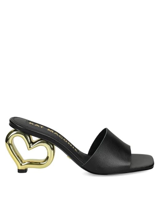 Kat Maconie Black 75Mm Chichi Heart-Heel Sandals